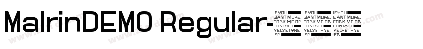 MalrinDEMO Regular字体转换